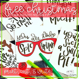 Christmas Thank You Notes FREE