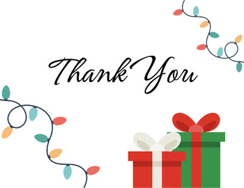 Preview of Christmas/Thank you Card Printable Template