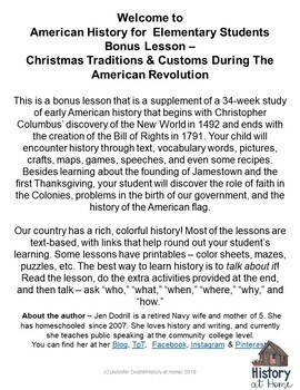 Christmas Traditions and Customs During the American Revolution for ...