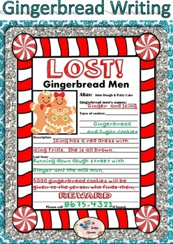 Preview of Gingerbread Writing Prompts, Posters, and Graphic Organizers
