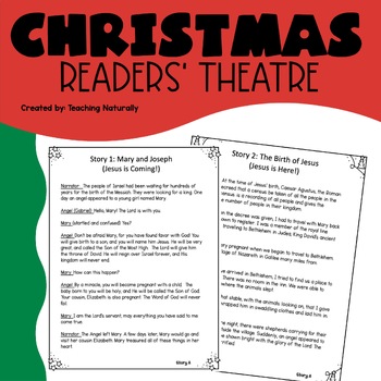 Preview of Christmas The Nativity Bible Story Reader's Theatre Play