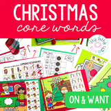 Christmas Thematic Core Word Activities for Speech Therapy