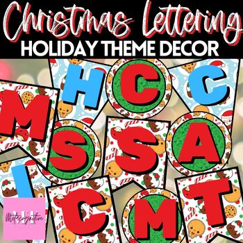 Preview of Christmas Theme Bulletin Board Letters Display Sets & Numbers