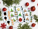 Christmas Theme Counting and Matching Shapes Clip Card Bundle