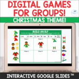 Christmas Theme Digital Google Slides Games for Speech Gro