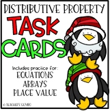 Christmas Distributive Property of Multiplication Task Cards
