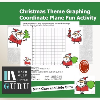 Preview of Christmas Theme Graphing Coordinate Plane Fun Activity