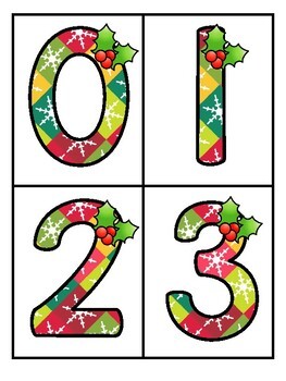 christmas numbers to print