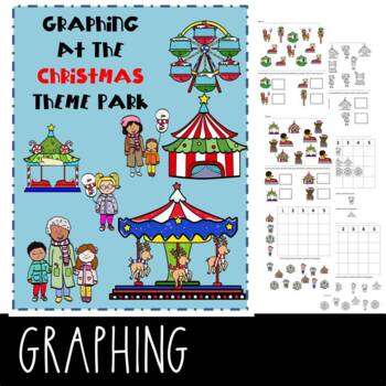 Preview of Christmas Theme Park  Graphing Math Activity