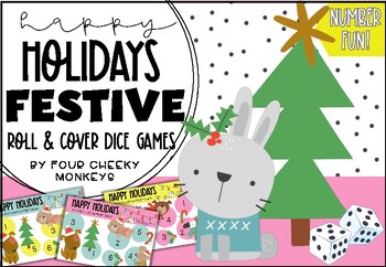 Preview of Christmas Theme Roll and Cover / Number Recognition Games