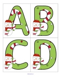Christmas Alphabet Large Letters Flashcards Upper and Lower Case - FREE