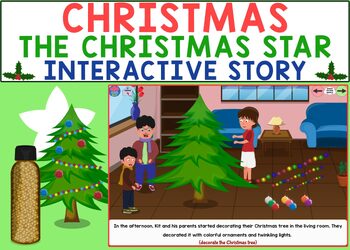 Preview of Christmas Theme - The Christmas Star Interactive Story Boom Cards