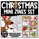 Christmas Fun Mini Books, Mini Zines, Full Color and B&W (