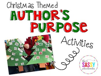 Preview of Christmas Themed Activities for Author's Purpose (Freebie)