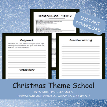 Preview of Christmas Themed All Subject Month Long Curriculum