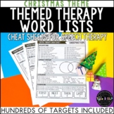 Christmas Themed Cheat Sheets for Speech Therapy Language 