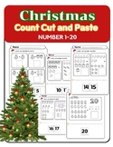 Christmas Themed Count Cut and Paste Number 1-20