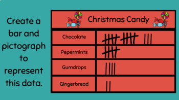 Preview of Christmas Themed Data and Graphing - Practice Creating Bar Graphs!