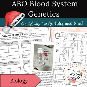 Preview of Christmas Themed Genetics - ABO Blood System / Elf Punnett Square Crosses Bundle