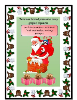 Preview of Christmas Themed Graphic organizer - Improves writing skills/ creative thinking