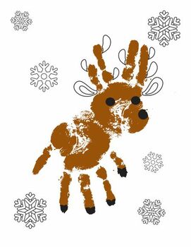 Christmas Themed Handprint Printables by Sarah Lyn Gay | TPT