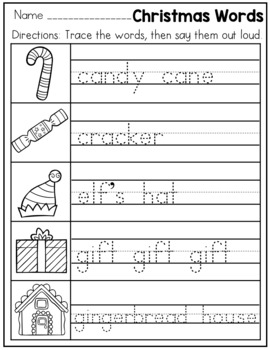 christmas themed handwriting practice worksheets by learners of the world