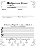 Christmas Themed Lesson Planner for Piano Lessons