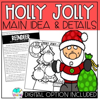 Preview of Christmas Themed Main Idea and Supporting Details Reading Activity