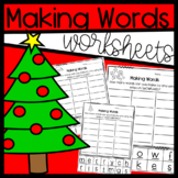 Christmas Themed Making Words Worksheets