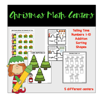 Preview of Christmas Themed Math Centers