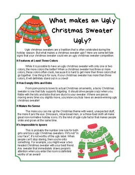 Christmas Themed Opinion Writing by Ms Gibson | TPT