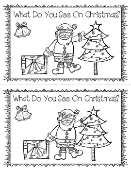 Christmas Themed Predictable Readers and Writing Prompts for Kindergarten