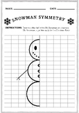Christmas Themed. Snowman Symmtery No Prep Worksheet (Blan