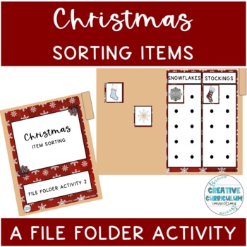 Preview of Christmas Themed Sorting Holiday/Winter Alike Items File Folder Activity