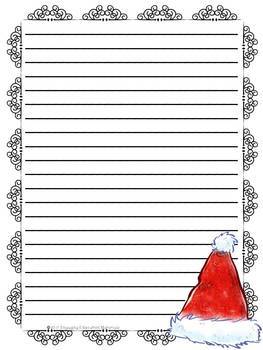 Christmas Themed Stationery Paper by Engaging Education Materials