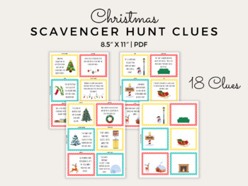 Christmas Themed Treasure Hunt Riddle Clues For Kids By Giggles And 