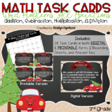 Christmas Themed Word Problems Task Cards: Digital & Print