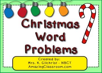 Preview of Christmas Themed Word Problems lesson for SMART Notebook