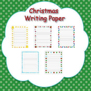 Preview of Christmas Themed Writing Paper