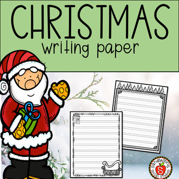 Christmas Themed Writing Paper by Sanderson's Social Studies | TPT
