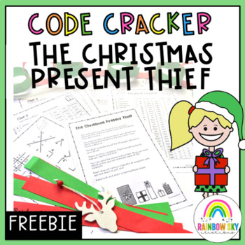 Preview of Christmas Thief - Crack the Code - Math Task -  Free Download