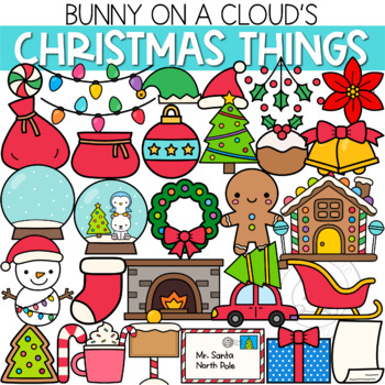 Preview of Christmas Things Clipart by Bunny On A Cloud