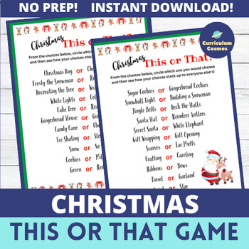 Christmas This or That Game for Teachers, Staff, and Students | TPT