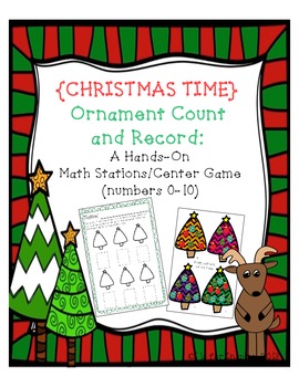 Preview of Christmas Time- Ornament Count and Record