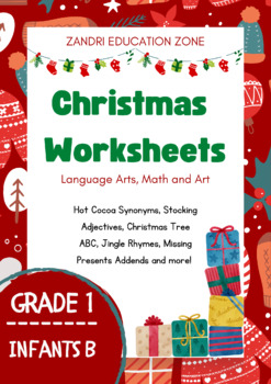 Preview of Christmas Time Worksheets: Grade 1/Infants B (Size A4)