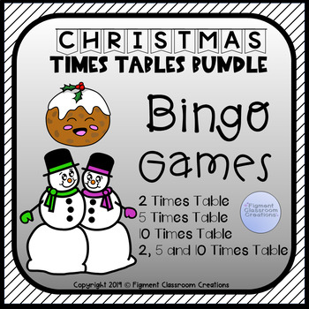 Christmas Times Table Bundle for 2, 5 and 10 times tables | TpT