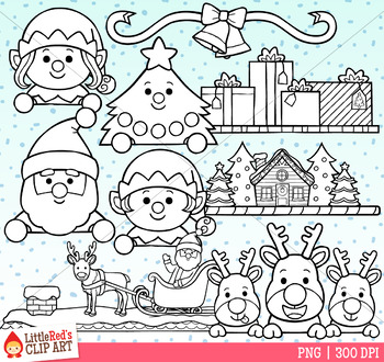 Christmas Toppers Clip Art by LittleRed | TPT