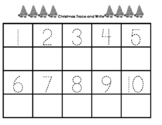 Christmas Trace and Write Numbers 1-20 Precious Preschoole
