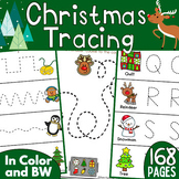 Christmas Holiday Letter Tracing and Number Tracing Sheets
