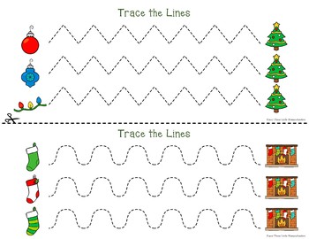 Christmas Tracing - Prewriting & Writing Center Activities | TPT